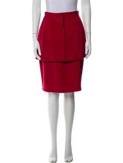 Pre-owned Angelo Tarlazzi Vintage Knee-length Skirt In Red
