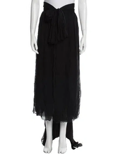 Pre-owned Angelo Tarlazzi Vintage Long Skirt In Black