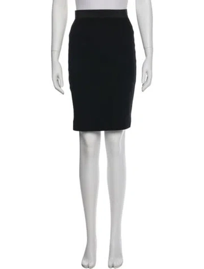 Pre-owned Angelo Tarlazzi Wool Knee-length Skirt In Black