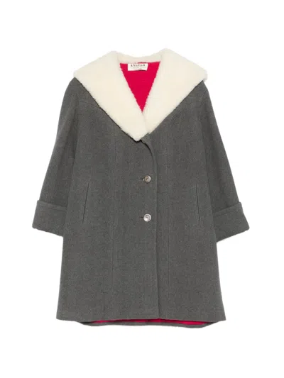 Pre-owned A.n.g.e.l.o. Vintage Cult 1950s Long-sleeve Buttoned Coat In Gray