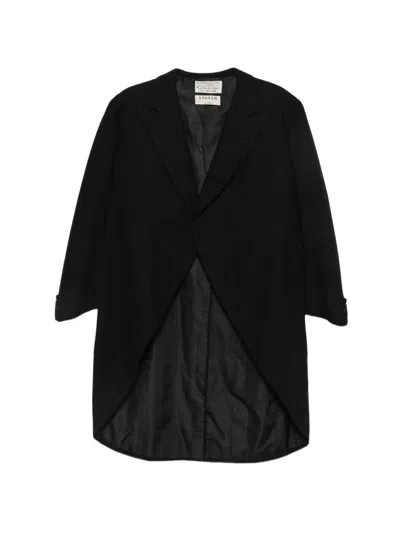 Pre-owned A.n.g.e.l.o. Vintage Cult 1950s Peaked-lapel Coat In Black