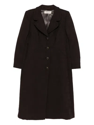 Pre-owned A.n.g.e.l.o. Vintage Cult 1960s Buttoned Coat In Brown
