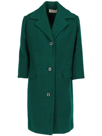 Pre-owned A.n.g.e.l.o. Vintage Cult 1960s Single-breasted Coat In Green