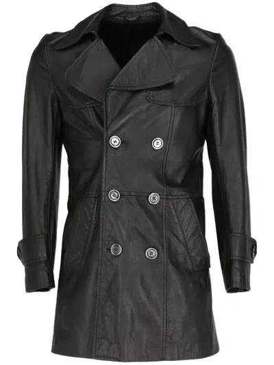 Pre-owned A.n.g.e.l.o. Vintage Cult 1970 Double-breasted Jacket In Black
