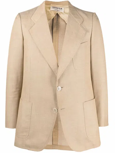 Pre-owned A.n.g.e.l.o. Vintage Cult 1970s Single-breasted Blazer In Neutrals