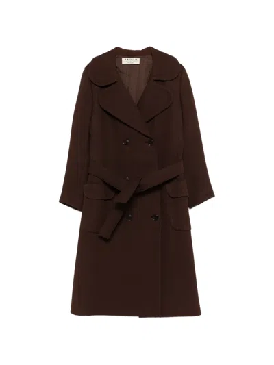 Pre-owned A.n.g.e.l.o. Vintage Cult 1970s Belted Coat In Brown