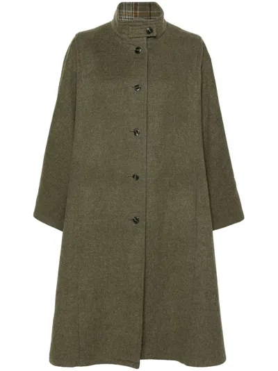 Pre-owned A.n.g.e.l.o. Vintage Cult 1970s Cape-style Wool Coat In Green