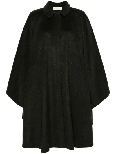 Pre-owned A.n.g.e.l.o. Vintage Cult 1970s Cape-style Wool Coat In Green