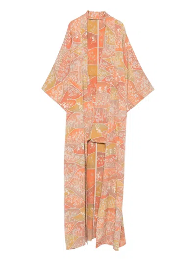 Pre-owned A.n.g.e.l.o. Vintage Cult 1970s Floral-print Coat