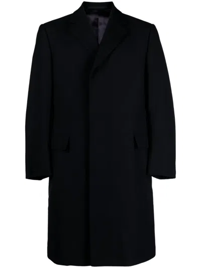 Pre-owned A.n.g.e.l.o. Vintage Cult 1970s Notched-lapels Wool Coat In Blue