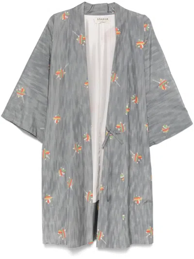 Pre-owned A.n.g.e.l.o. Vintage Cult 1970s  Graphic-print Coat In Grey