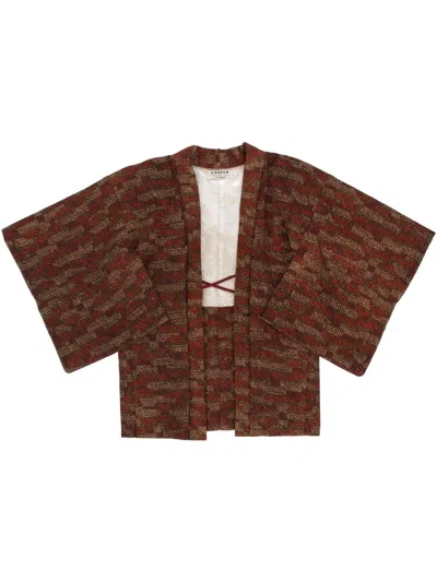 Pre-owned A.n.g.e.l.o. Vintage Cult 1970s Printed Jacket In Brown