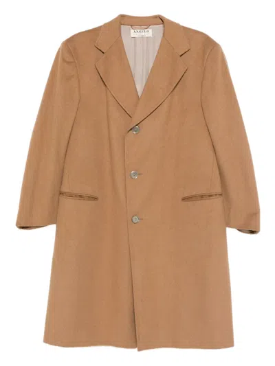 Pre-owned A.n.g.e.l.o. Vintage Cult 1970s Single-breasted Coat In Brown