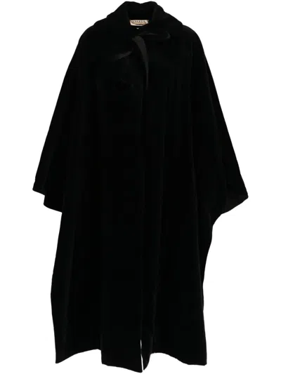 Pre-owned A.n.g.e.l.o. Vintage Cult 1970s Velvet Coat In 黑色