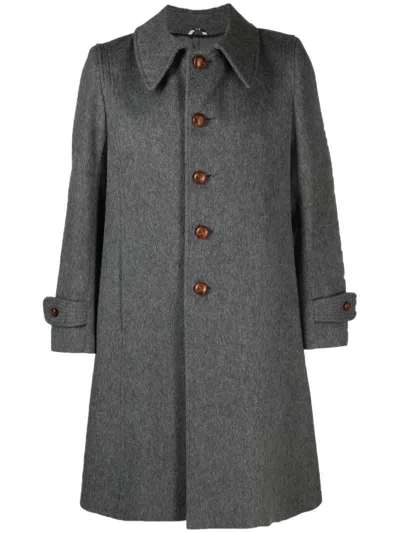 Pre-owned A.n.g.e.l.o. Vintage Cult 1970s Wool-blend Coat In Grey
