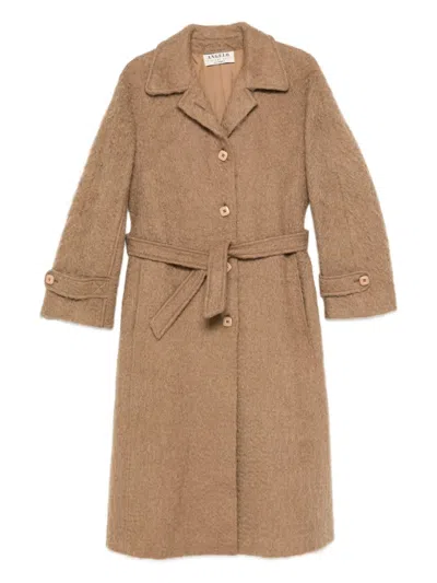 Pre-owned A.n.g.e.l.o. Vintage Cult 1970s Wool Single-breasted Coat In Brown