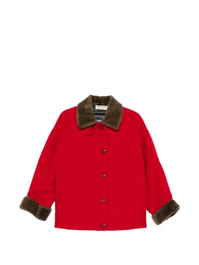 Pre-owned A.n.g.e.l.o. Vintage Cult 1980s Buttoned Coat In Red