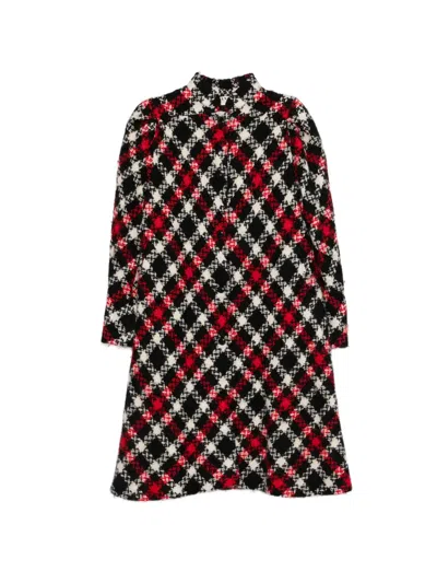 Pre-owned A.n.g.e.l.o. Vintage Cult 1980s Checked Coat In Black