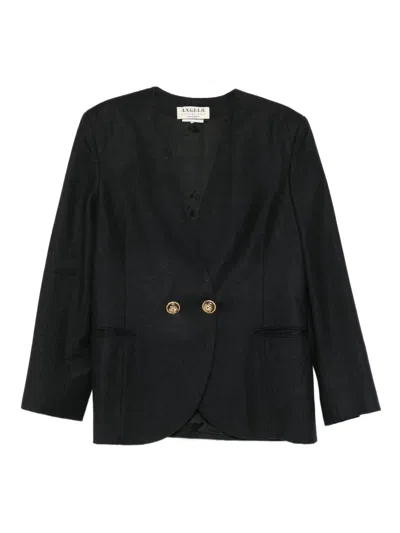 Pre-owned A.n.g.e.l.o. Vintage Cult 1980s Double-breasted Jacket In Black