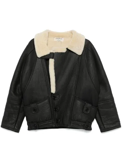 Pre-owned A.n.g.e.l.o. Vintage Cult 1980s Leather Coat In Black