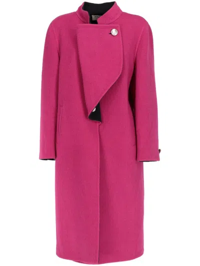 Pre-owned A.n.g.e.l.o. Vintage Cult 1980s Overlapping-panel Coat In Pink