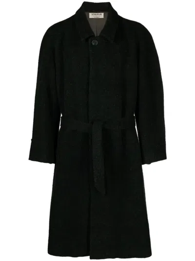 Pre-owned A.n.g.e.l.o. Vintage Cult 1980s  Single-breasted Coat In Green