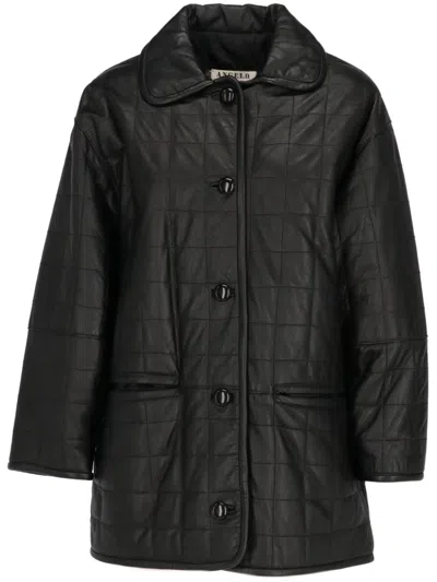 Pre-owned A.n.g.e.l.o. Vintage Cult 1980s Quilted Coat In 黑色