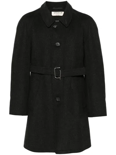 Pre-owned A.n.g.e.l.o. Vintage Cult 1990s Belted Short Coat In Grey