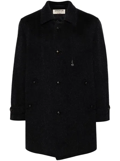 Pre-owned A.n.g.e.l.o. Vintage Cult 1990s Cutaway Collar Short Coat In Blue