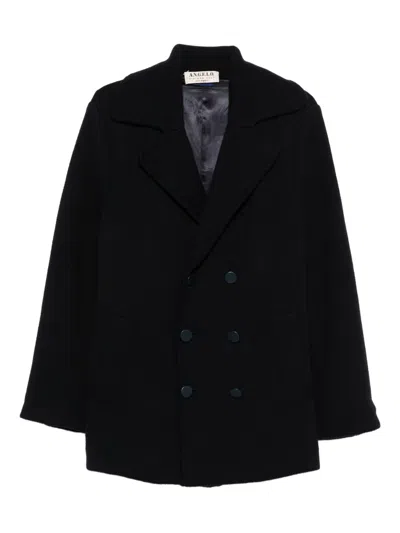 Pre-owned A.n.g.e.l.o. Vintage Cult 1990s Double-breasted Jacket In Blue