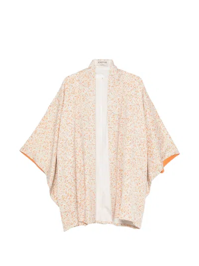 Pre-owned A.n.g.e.l.o. Vintage Cult 1990s Floral-print Kimono In White
