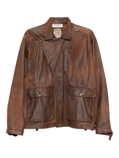 Pre-owned A.n.g.e.l.o. Vintage Cult 1990s Leather Jacket In Black