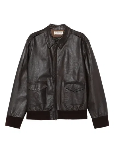 Pre-owned A.n.g.e.l.o. Vintage Cult 1990s Leather Jacket In Brown