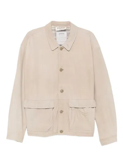 Pre-owned A.n.g.e.l.o. Vintage Cult 1990s Pocket Buttoned Jacket In Neutral