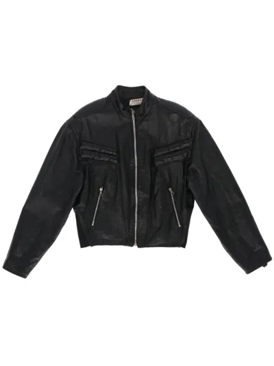 Pre-owned A.n.g.e.l.o. Vintage Cult 1990s  Leather Jacket In 黑色