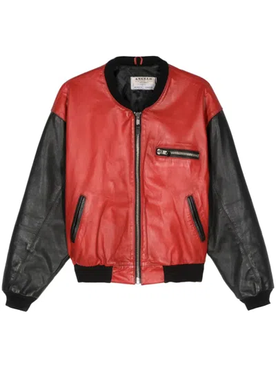 Pre-owned A.n.g.e.l.o. Vintage Cult 1990s  Leather Jacket In Red