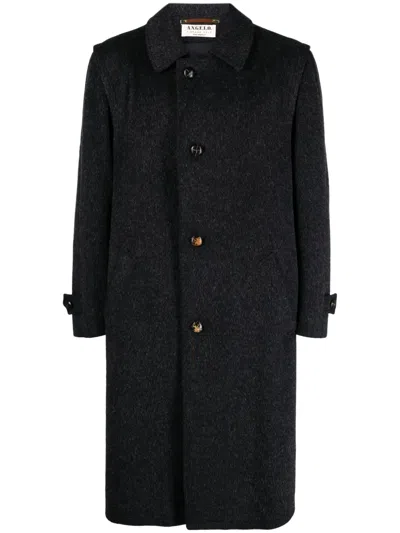 Pre-owned A.n.g.e.l.o. Vintage Cult 1990s  Single-breasted Coat In Blue