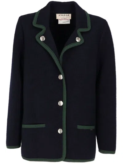 Pre-owned A.n.g.e.l.o. Vintage Cult 1990s  Wool Jacket In 蓝色