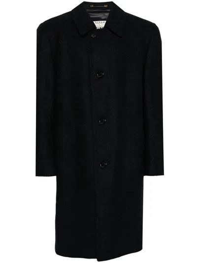Pre-owned A.n.g.e.l.o. Vintage Cult 1990s Single-breasted Maxi Coat In Blue
