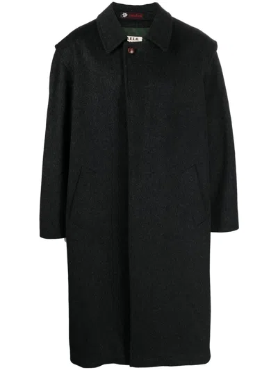 Pre-owned A.n.g.e.l.o. Vintage Cult 1990s Single-breasted Midi Coat In Grey