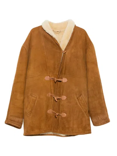 Pre-owned A.n.g.e.l.o. Vintage Cult 1990s Suede Coat In Brown