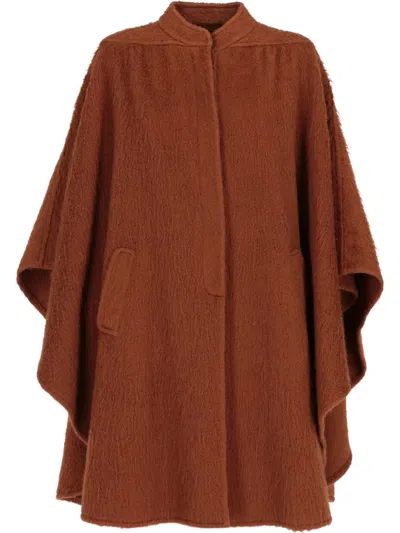 Pre-owned A.n.g.e.l.o. Vintage Cult 1990s Wool Coat In 褐色