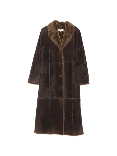 Pre-owned A.n.g.e.l.o. Vintage Cult 2000s Buttoned Long-sleeve Coat In Brown