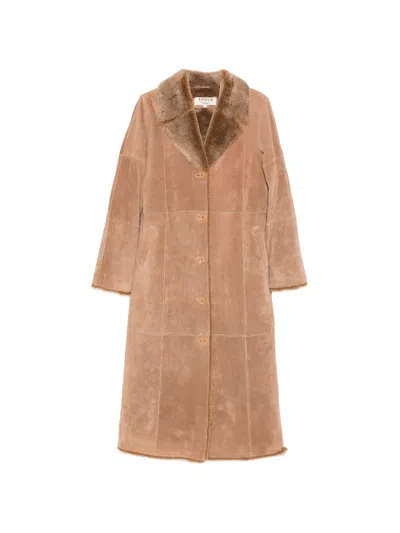 Pre-owned A.n.g.e.l.o. Vintage Cult 2000s Buttoned Long-sleeve Coat In Neutral