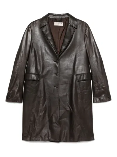 Pre-owned A.n.g.e.l.o. Vintage Cult 2000s Leather Coat
