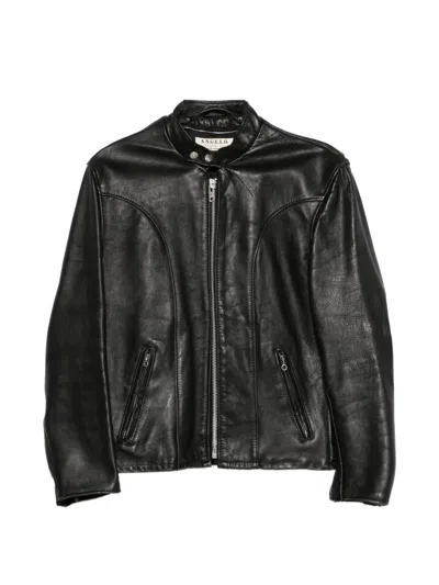 Pre-owned A.n.g.e.l.o. Vintage Cult 2000s Leather Jacket In Black