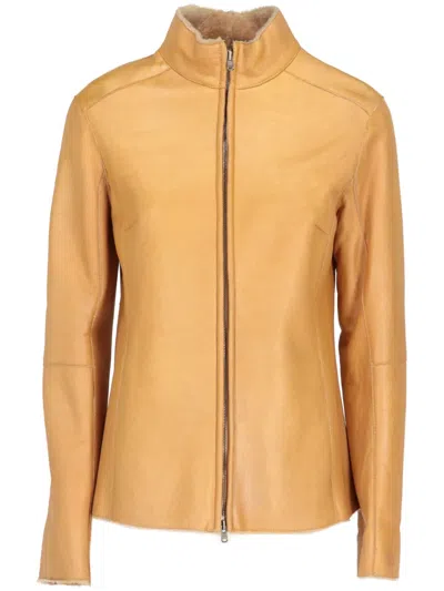 Pre-owned A.n.g.e.l.o. Vintage Cult 2000s Leather Jacket In Neutrals