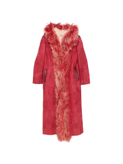 Pre-owned A.n.g.e.l.o. Vintage Cult 2000s Long-sleeve Coat In Red