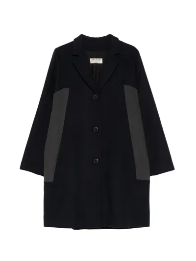 Pre-owned A.n.g.e.l.o. Vintage Cult 2000s Panelled Single-breasted Coat In Blue