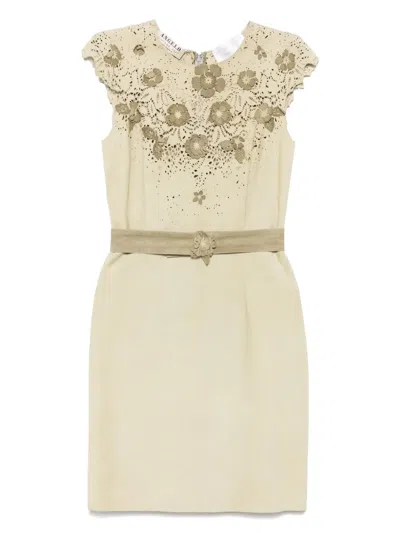 Pre-owned A.n.g.e.l.o. Vintage Cult 2000s  Floral-embellished Mini Dress
